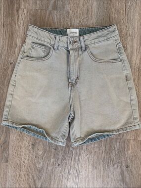 BOHEME GOODS /  Neutral Tan High-Rise Denim Shorts